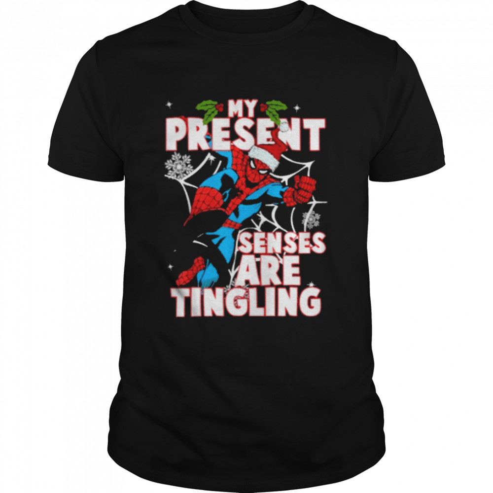 Spider Present Senses Tingling Spiderman Christmas T-Shirt