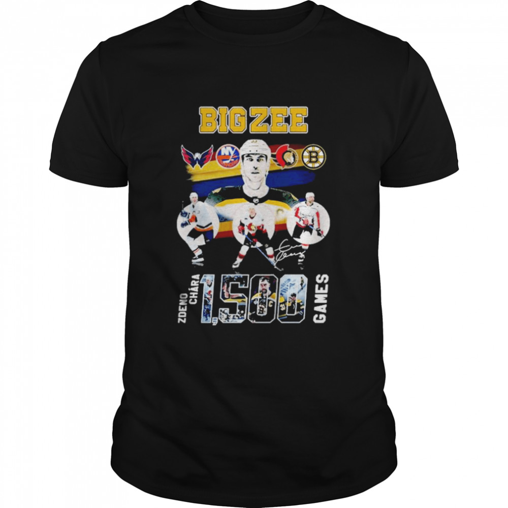 Big Zee Zdeno Chara 1,5000 Games signature shirt