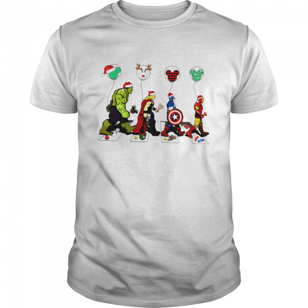 Christmas Marvel Character abbey road shirt Classic Men's T-shirt
