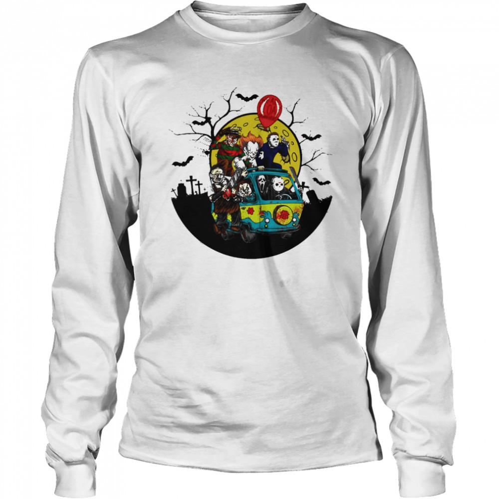 Horror Movie Characters Halloween Long Sleeved T-shirt