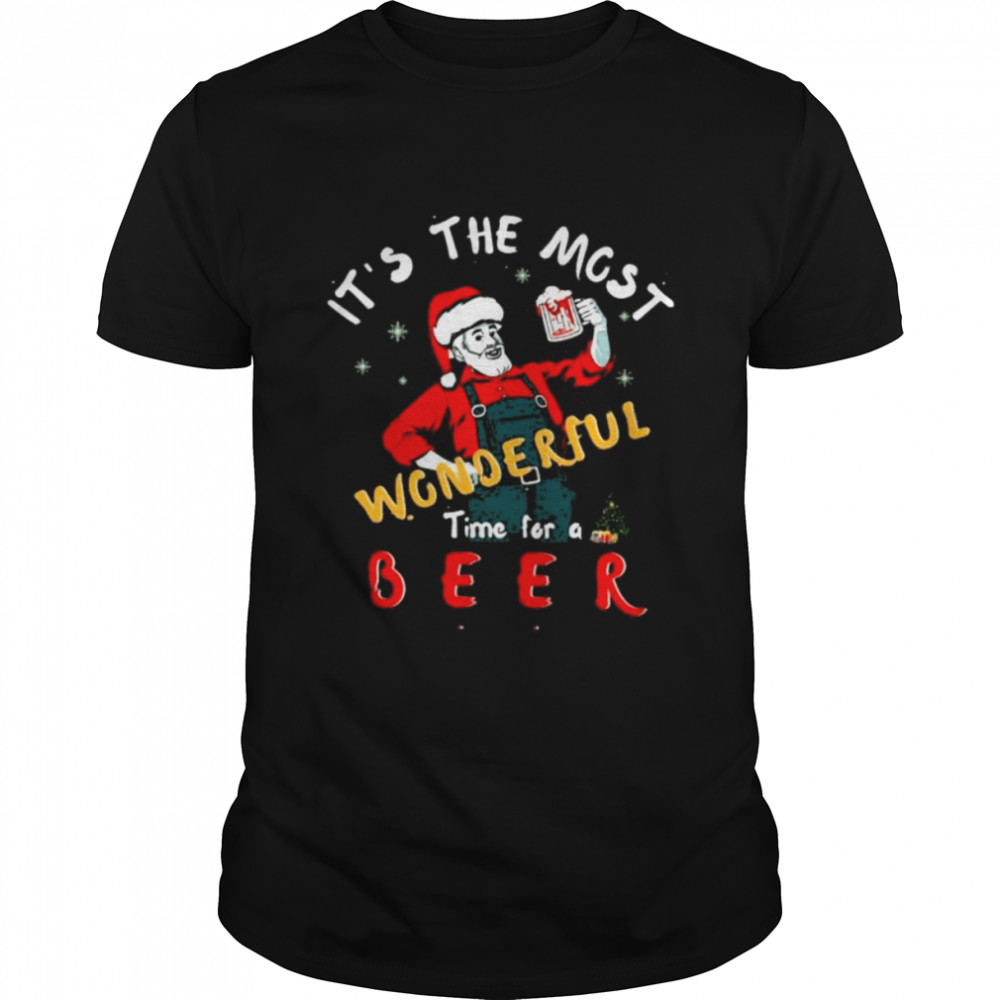 Santa it’s the most wonderful time for a beer 2022 Christmas sweater