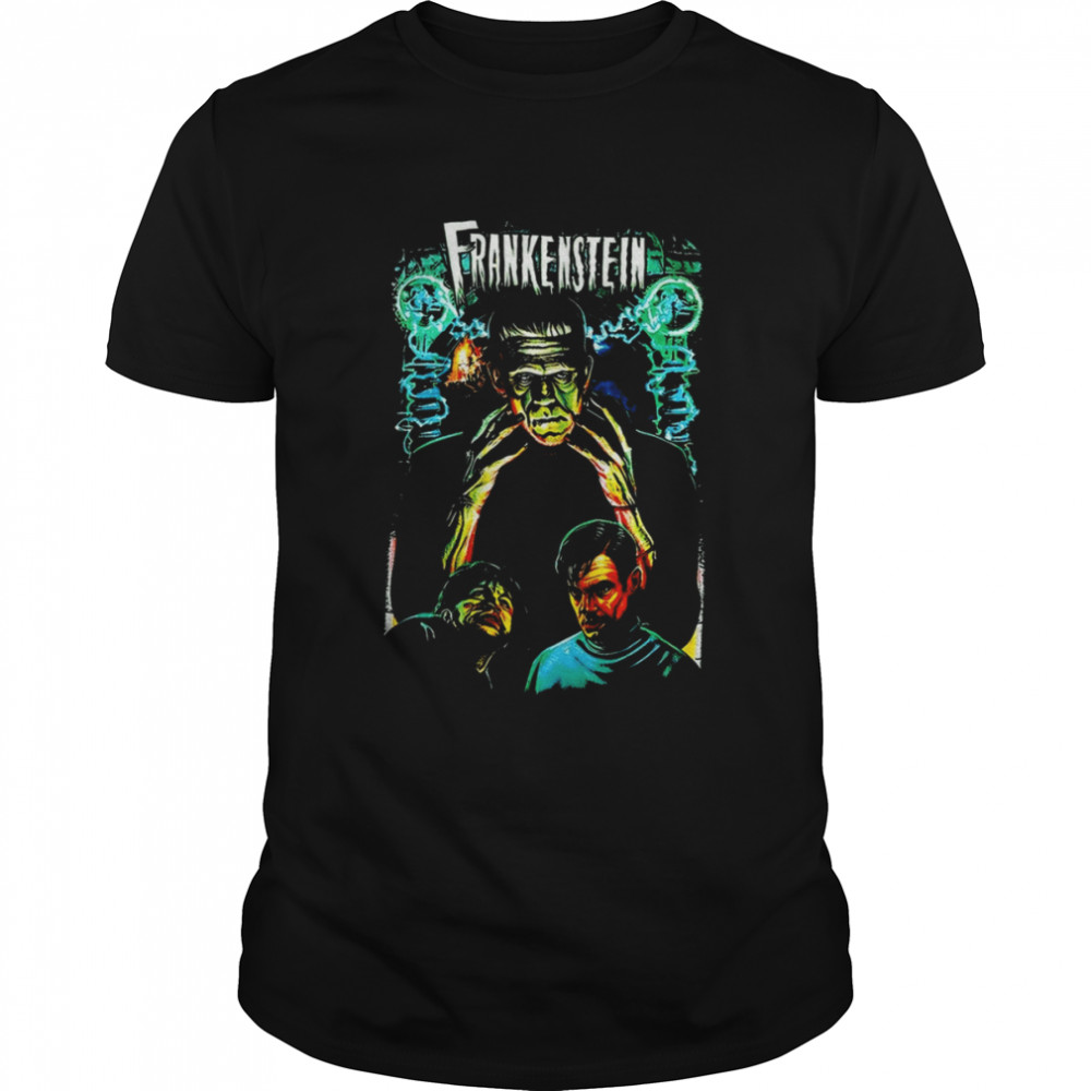 Frankenstein Electricity Scary Movie Universal Monsters shirts