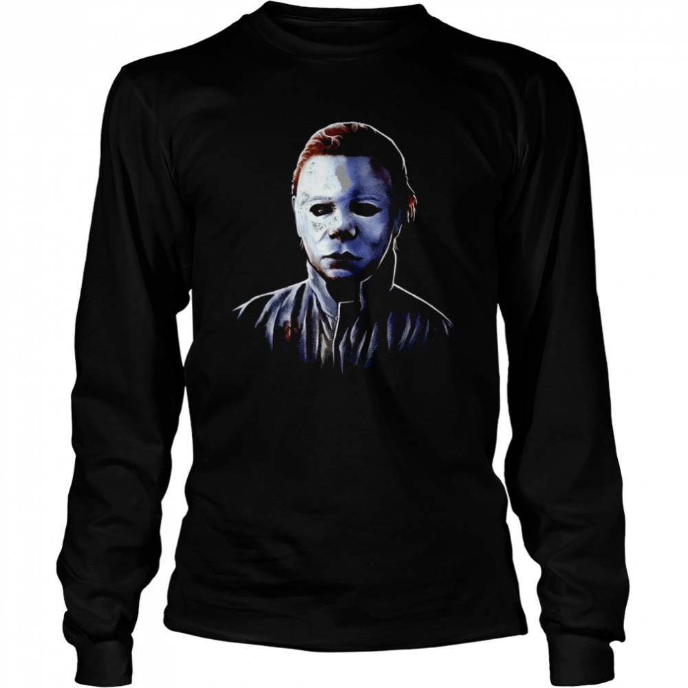 Michael Myers Portrait Scary Movie Halloween shirt Long Sleeved T-shirt