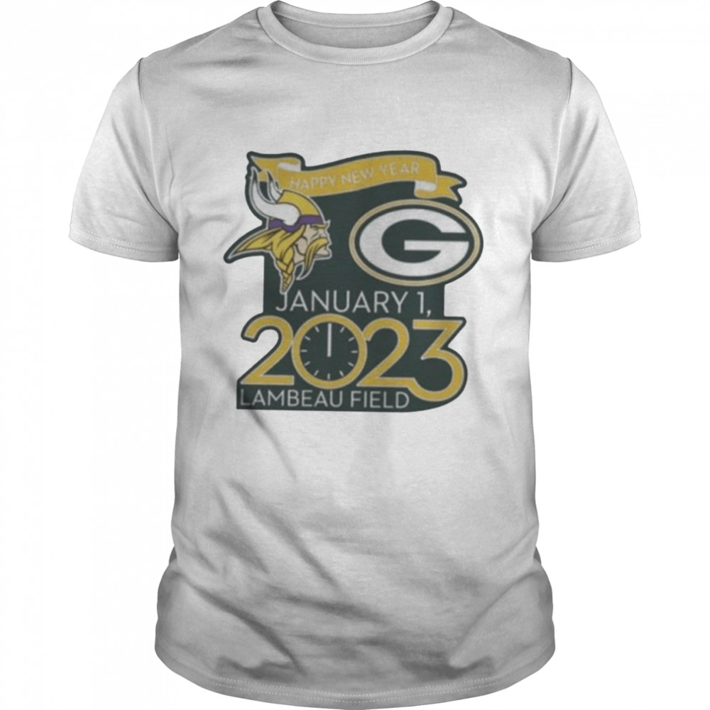 Happys News Yearss Packerss Vss. Vikingss Jans. 1s 2023s Lambeaus Fields Gamedays Shirts