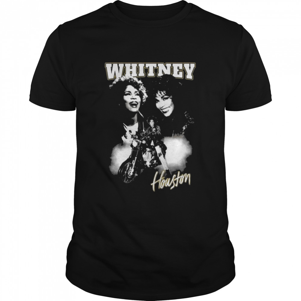 Whitney Houston Motorcycle Collage Women’s Muscle shirt