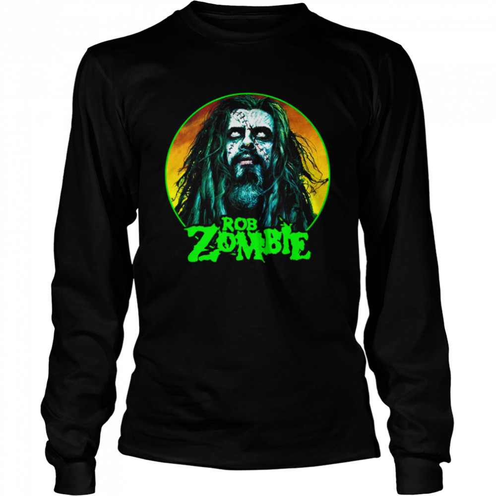 Rob Zombie Halloween Circle Face shirt Long Sleeved T-shirt