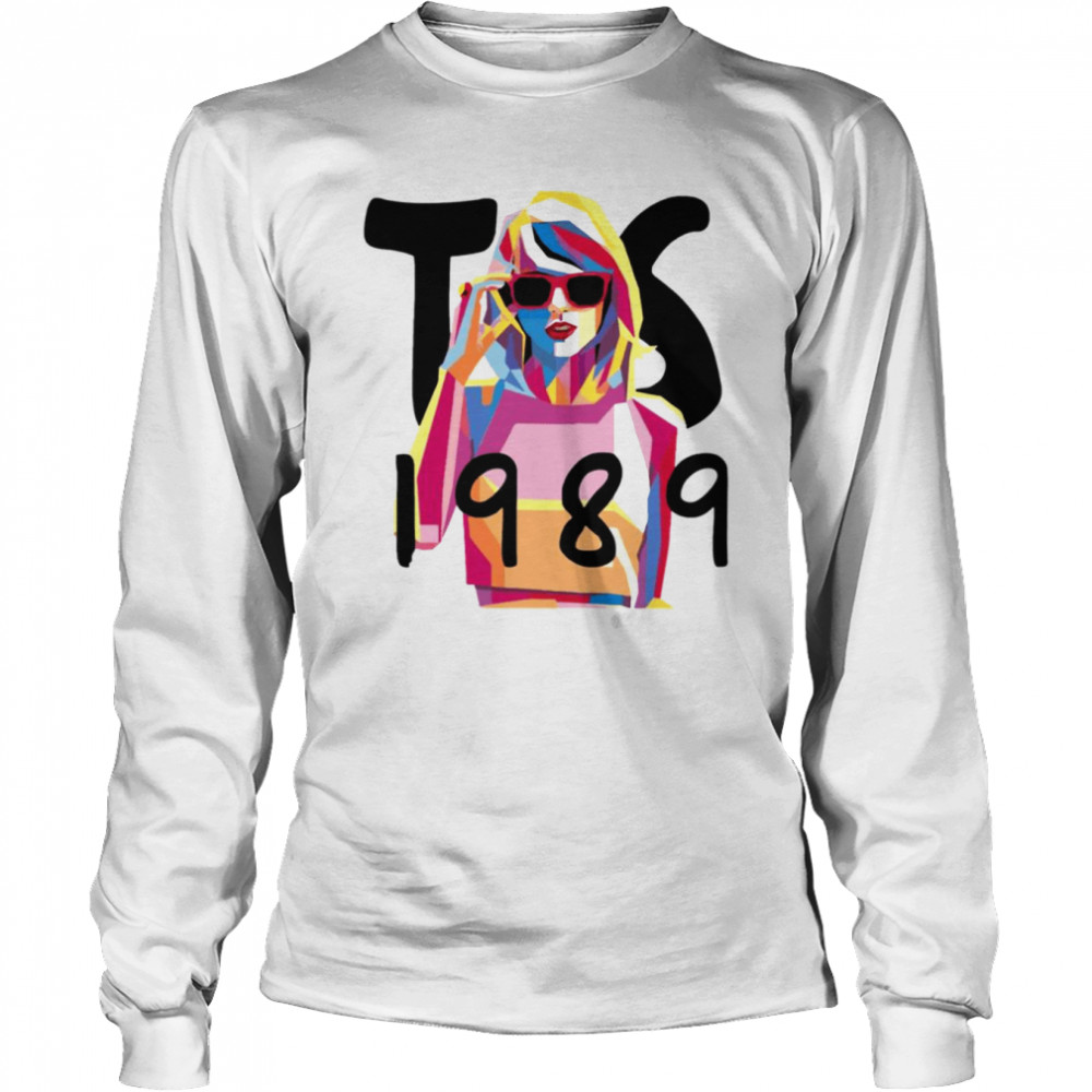 1989 TS Taylor Swft Cute Girl Vector Painting shirt Long Sleeved T-shirt