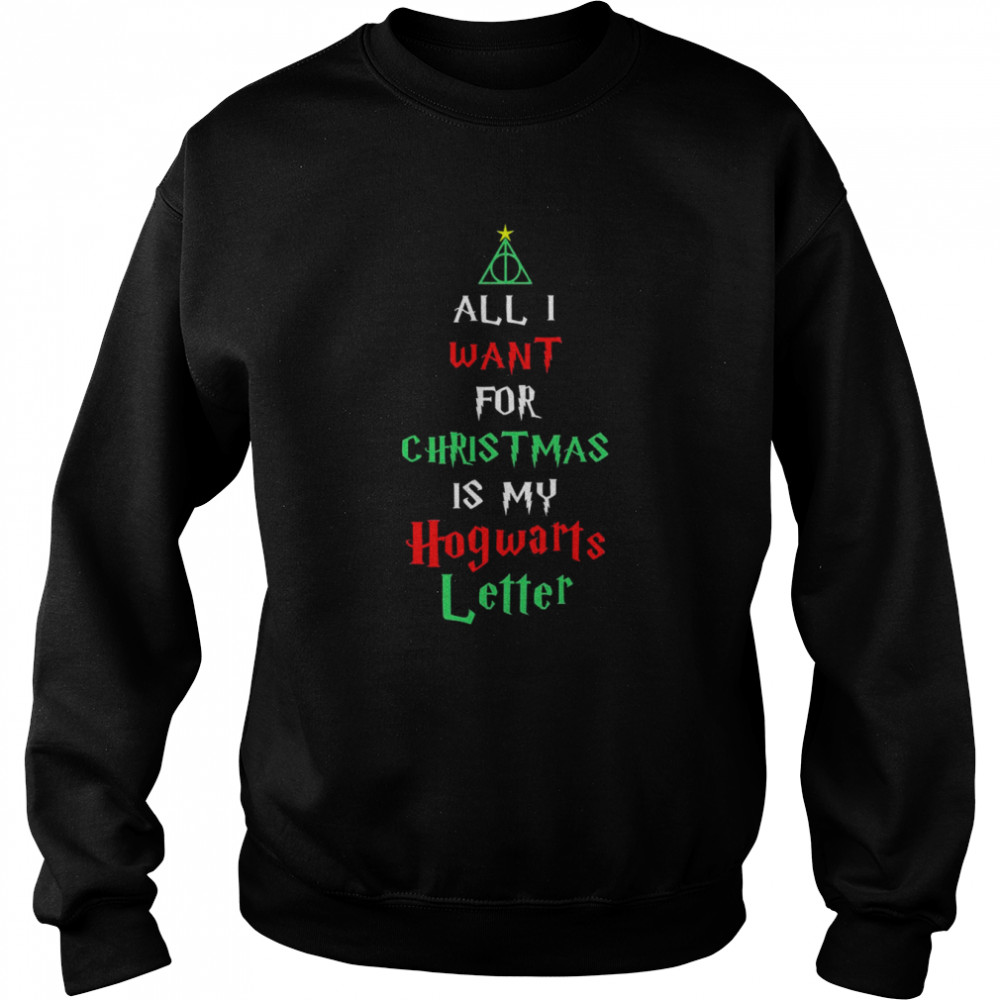 All I Want For Christmas Is My Hogwarts Letter Christmas Unisex Sweatshirt