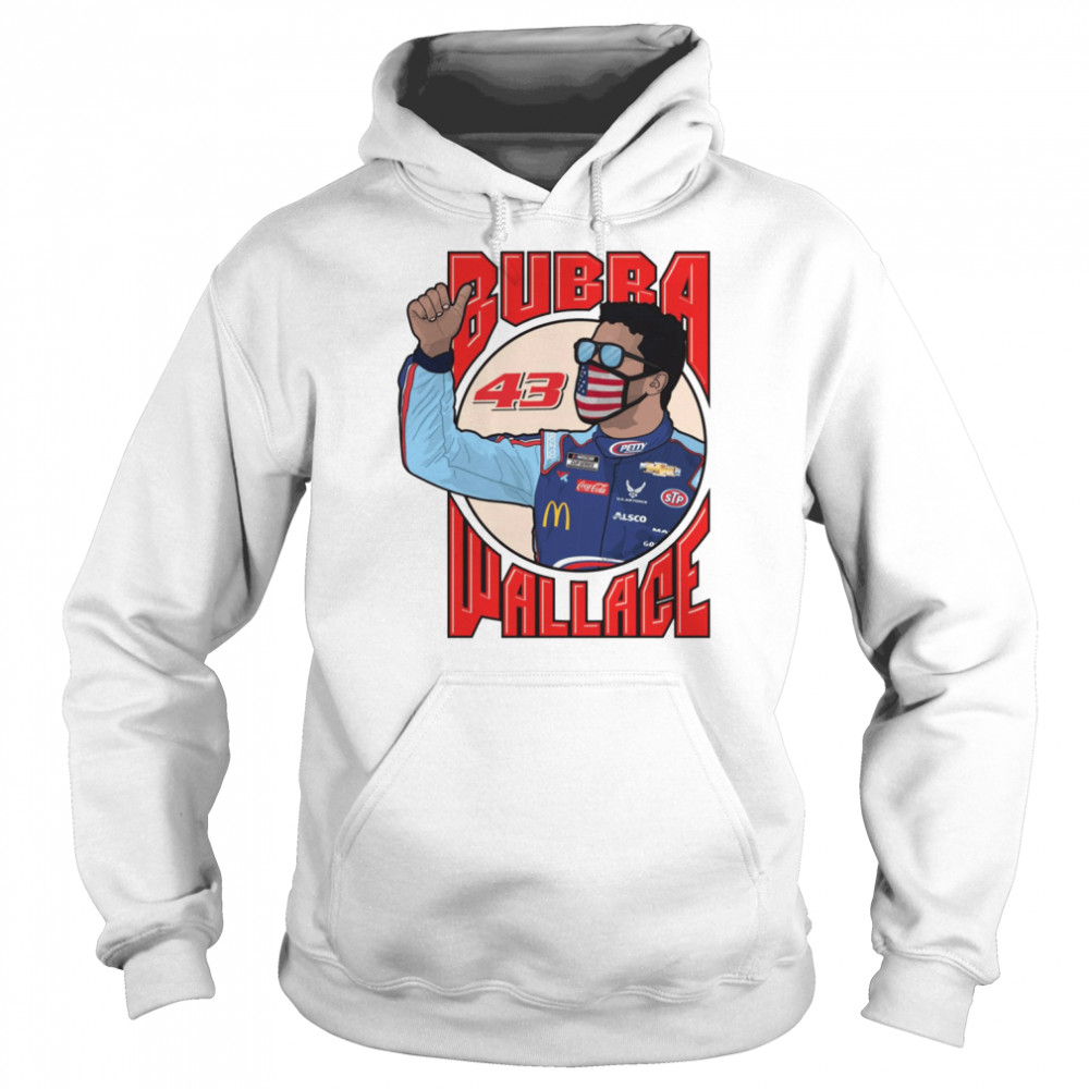 American Flag Mask Bubba Wallace shirt Unisex Hoodie