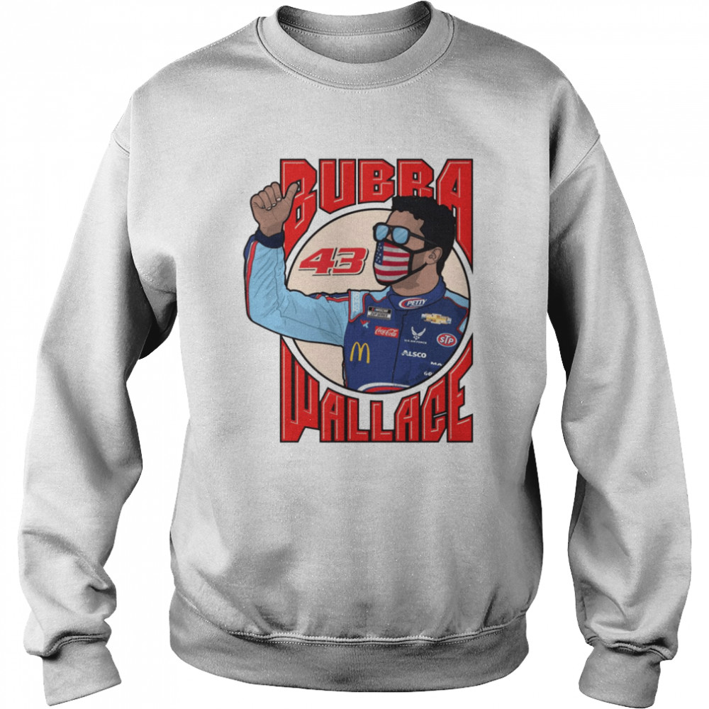 American Flag Mask Bubba Wallace shirt Unisex Sweatshirt