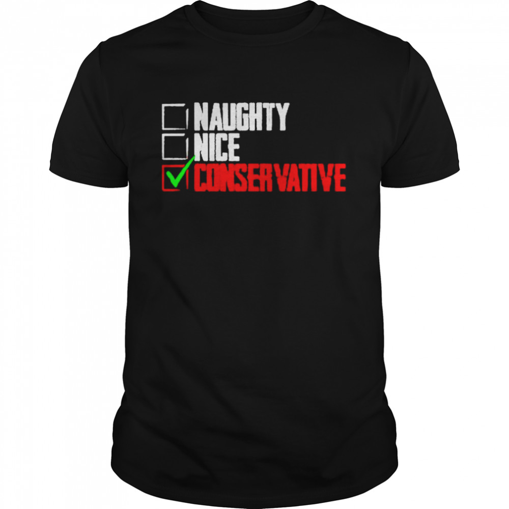 Christmas naughty nice conservative shirt