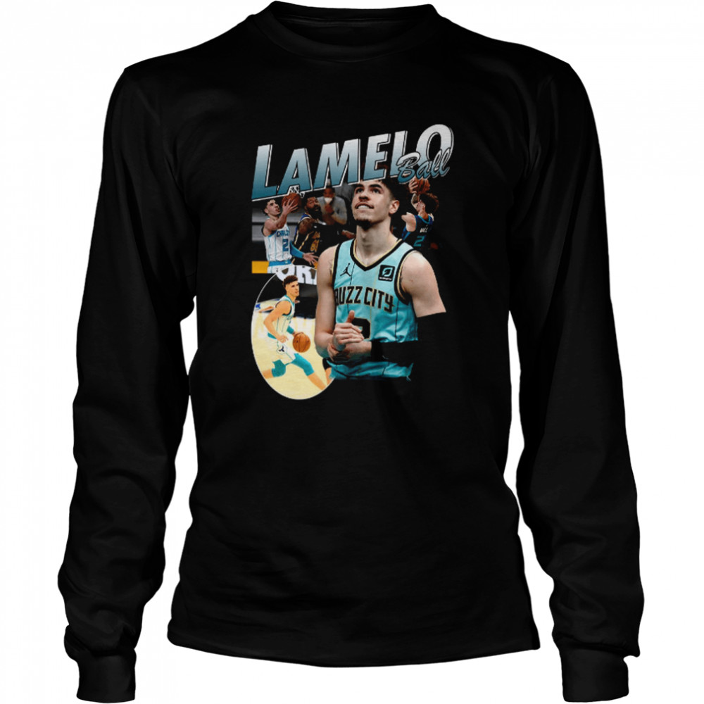 Vintage Lamelo Ball Charlotte Hornets Nba Lamelo Ball shirt Long Sleeved T-shirt