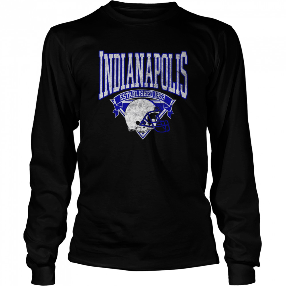 Vintage Style Indianapolis Football shirt Long Sleeved T-shirt