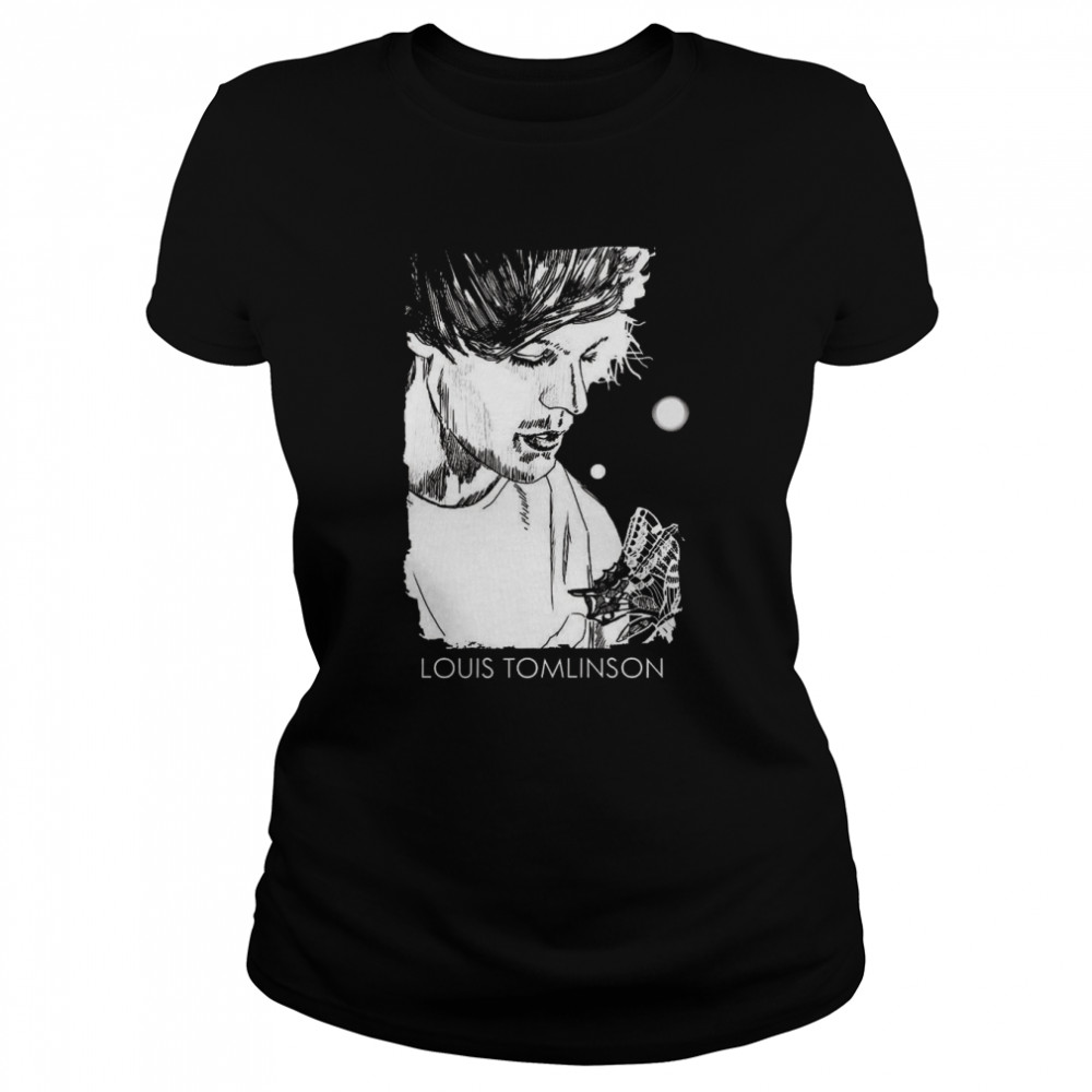White Art Louis Tomlinson One Direction shirt Classic Women's T-shirt