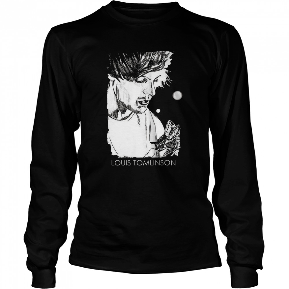 White Art Louis Tomlinson One Direction shirt Long Sleeved T-shirt