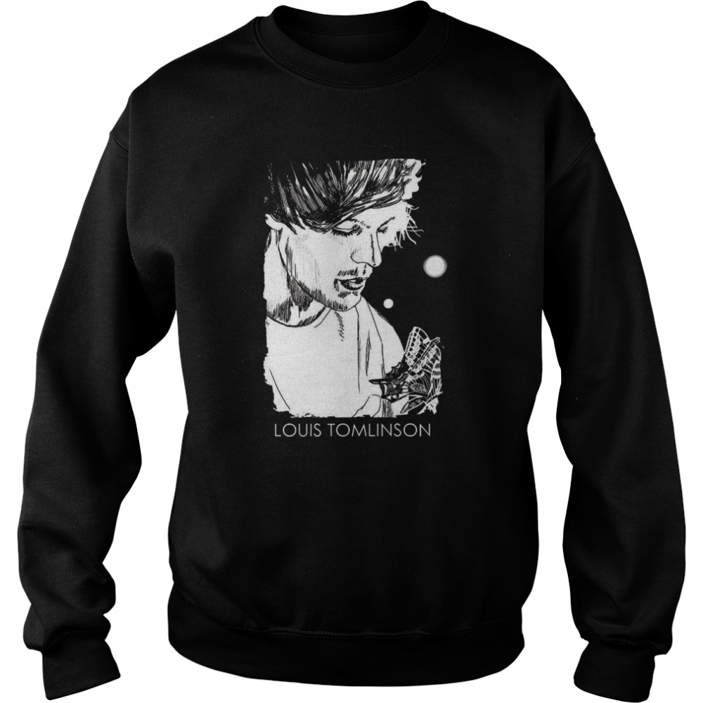 White Art Louis Tomlinson One Direction shirt Unisex Sweatshirt