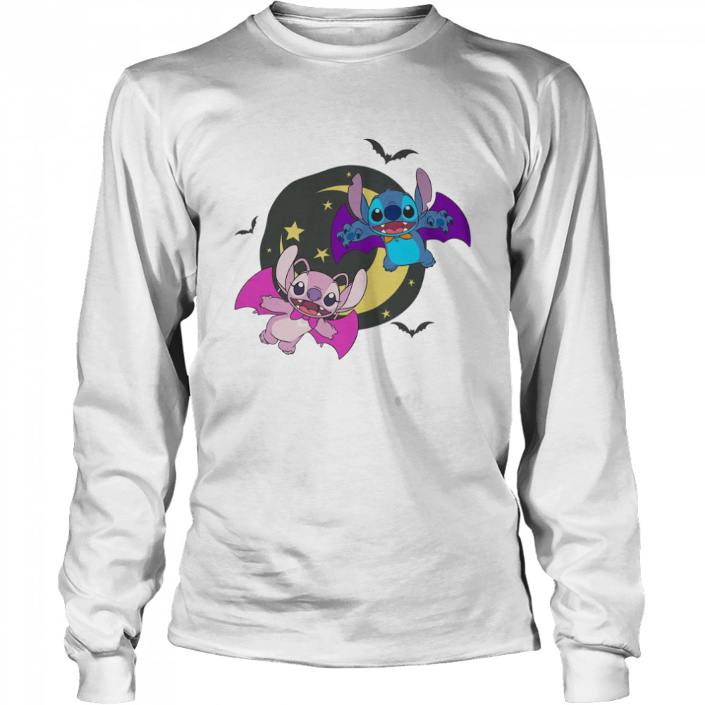 Angel Couple Stitch Halloween shirt Long Sleeved T-shirt