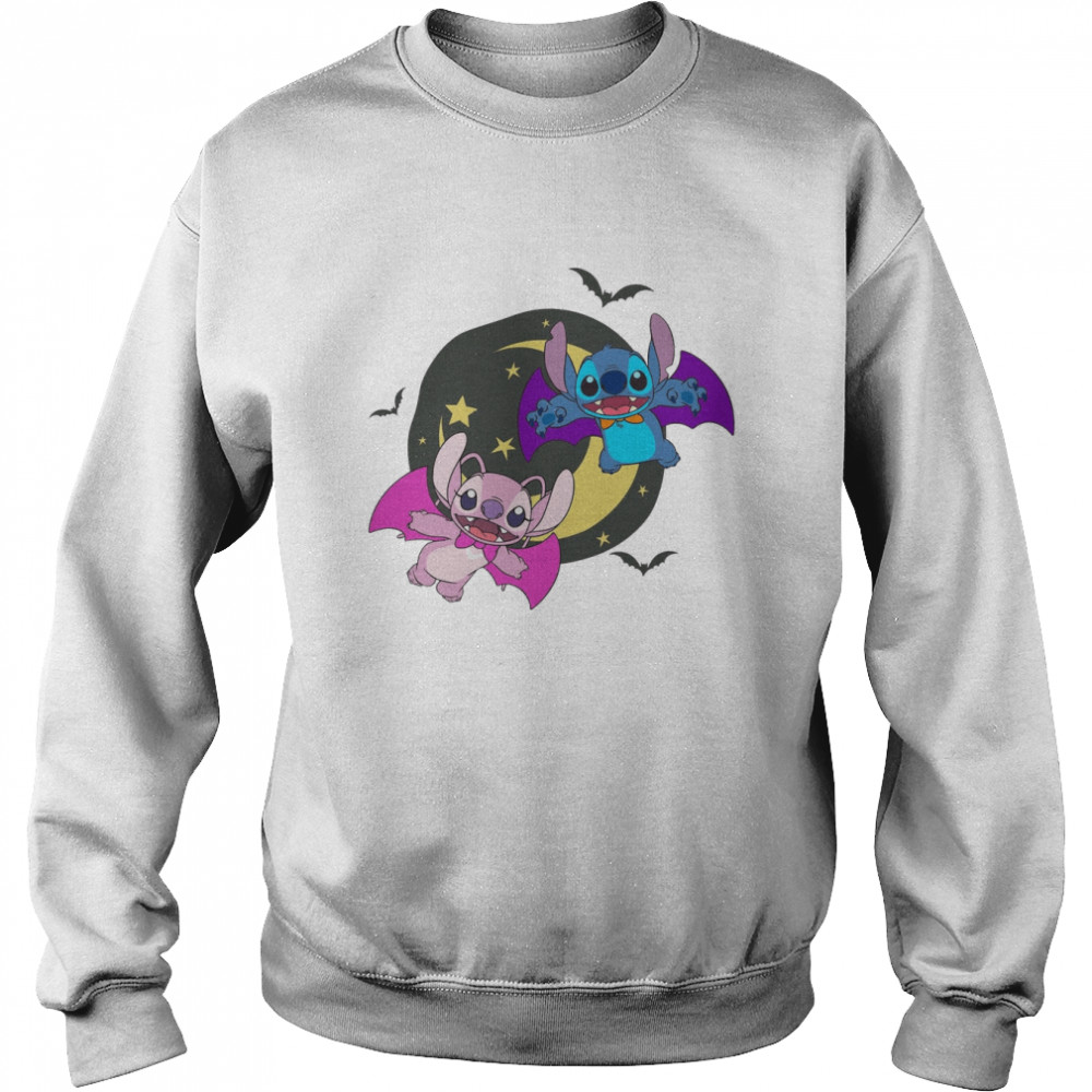 Angel Couple Stitch Halloween shirt Unisex Sweatshirt