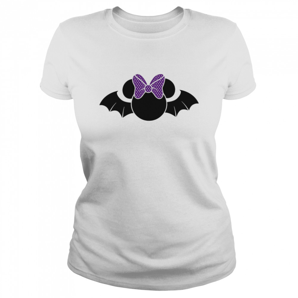 Bat Mouse Bat Minnie Minnie Mouse As A Devil Minnie Mouse Trip Witch Halloween shirt Classic Women's T-shirt