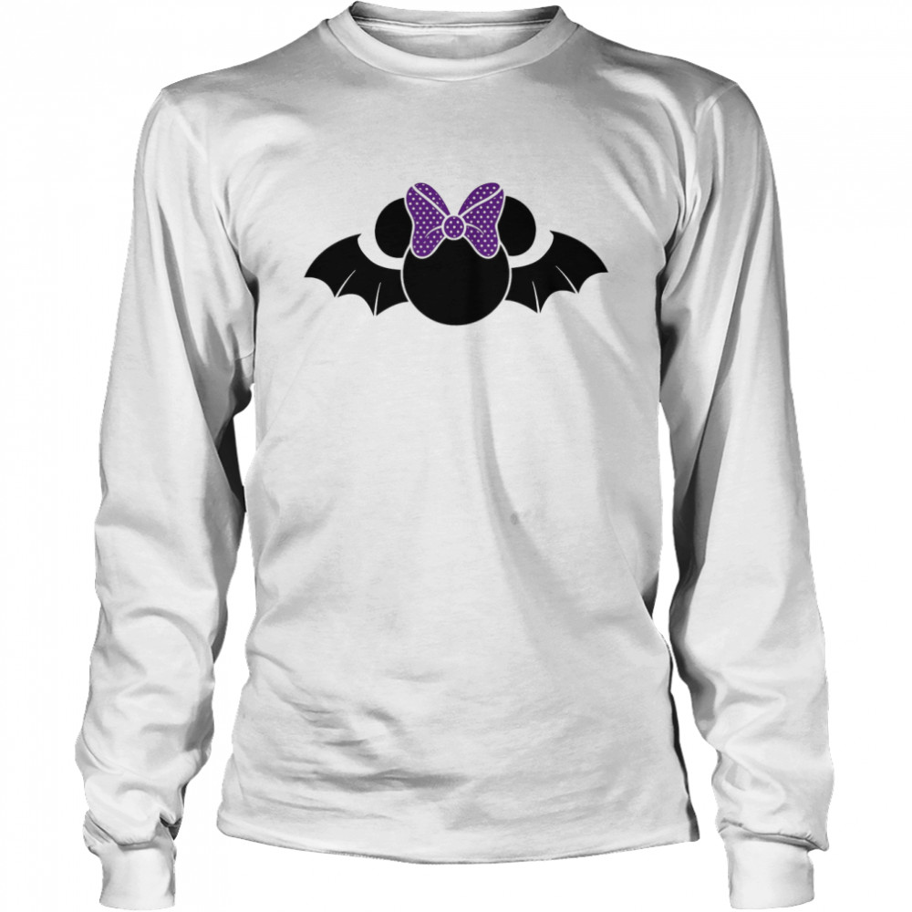 Bat Mouse Bat Minnie Minnie Mouse As A Devil Minnie Mouse Trip Witch Halloween shirt Long Sleeved T-shirt