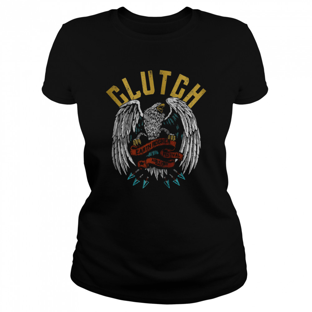 Clutch Band Earth Rocker Concert Vintage Rock Music shirt Classic Women's T-shirt