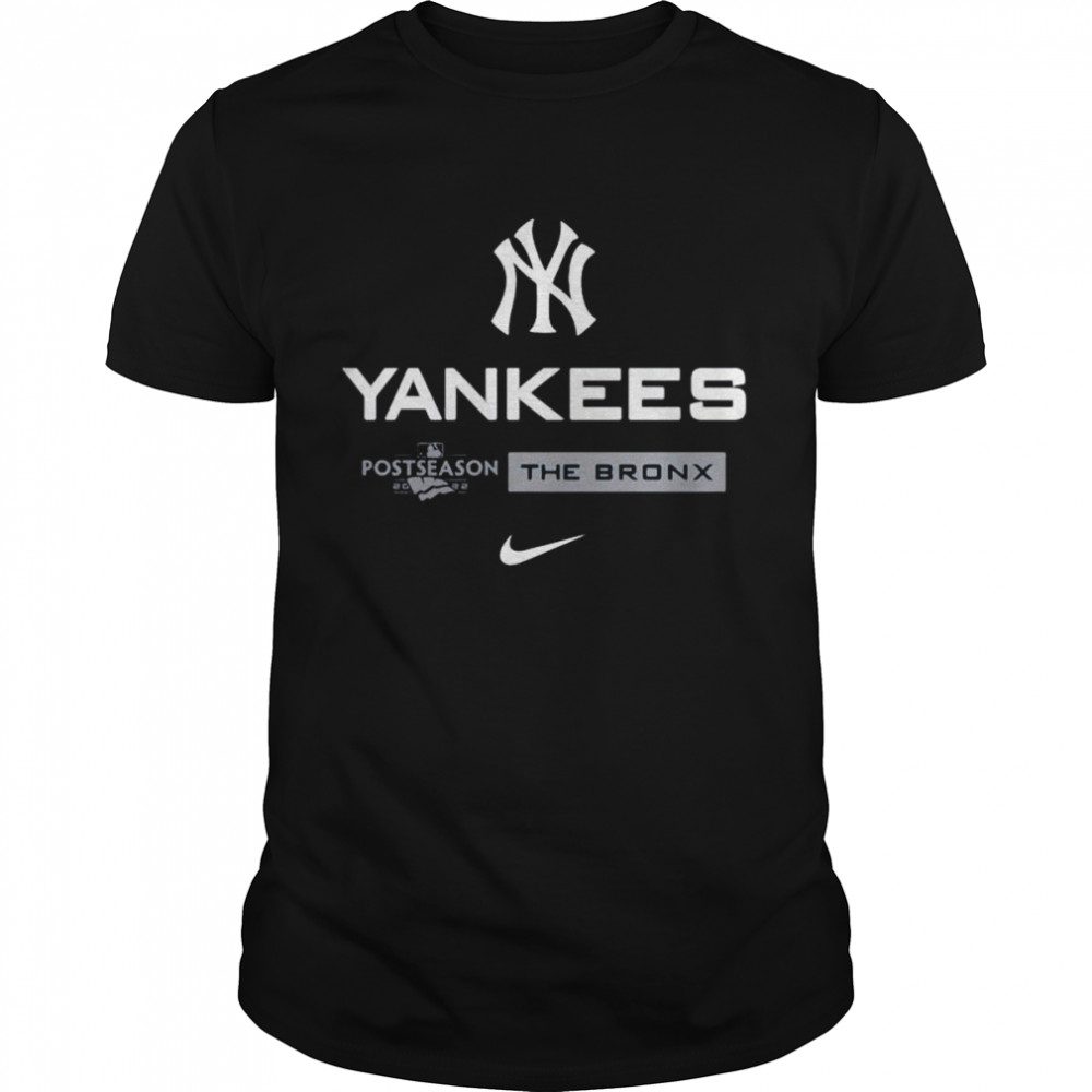 New York Yankees Nike 2022 Postseason Authentic Collection Dugout The Bronx Shirt