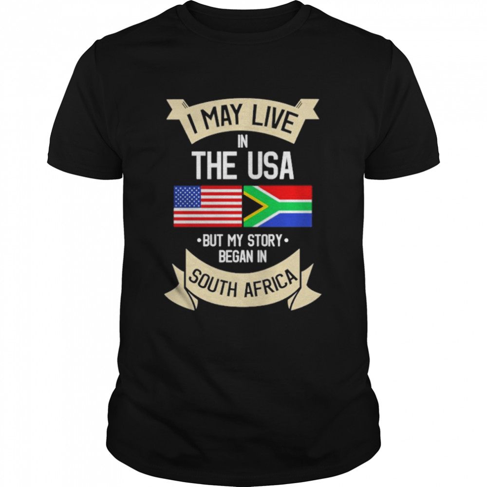 South Africa American Flag Usa South African Roots Shirt