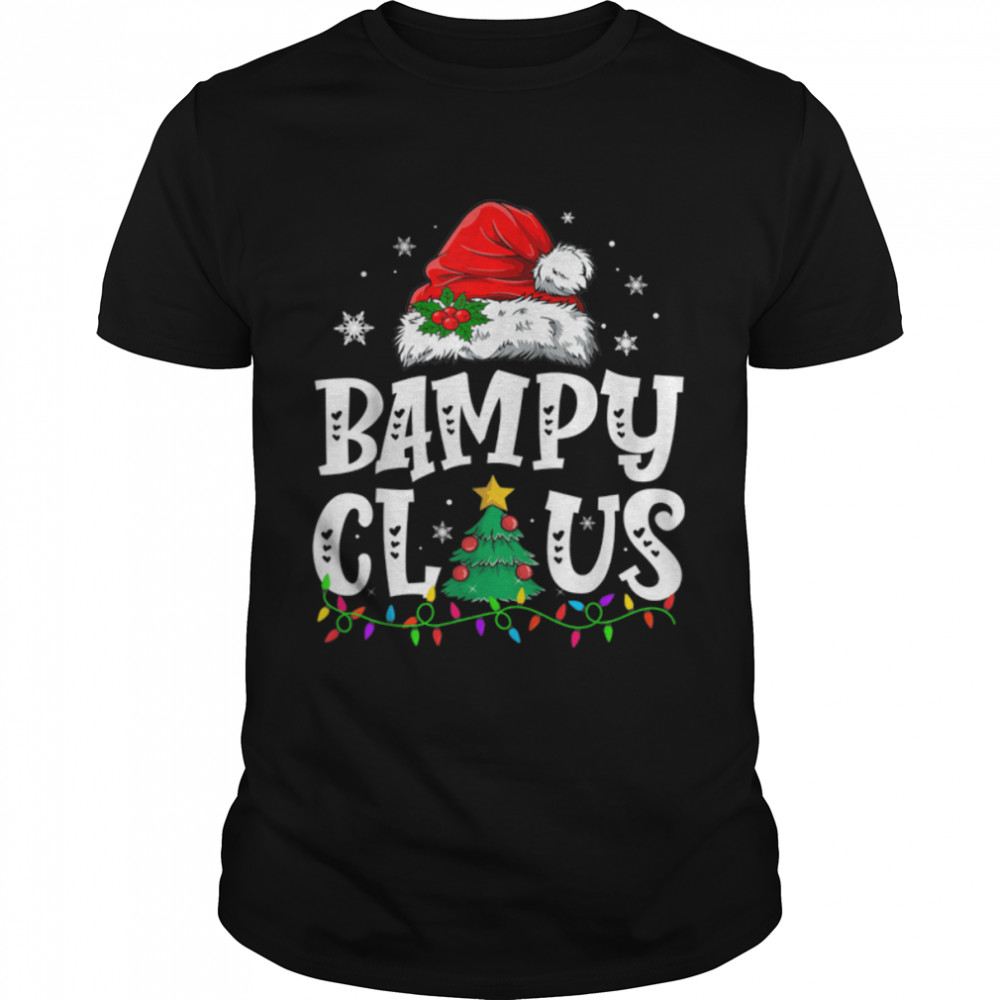 Bampy Claus Matching Family Christmas Pajama Santa Lights T-Shirt B0BK1V5TD6