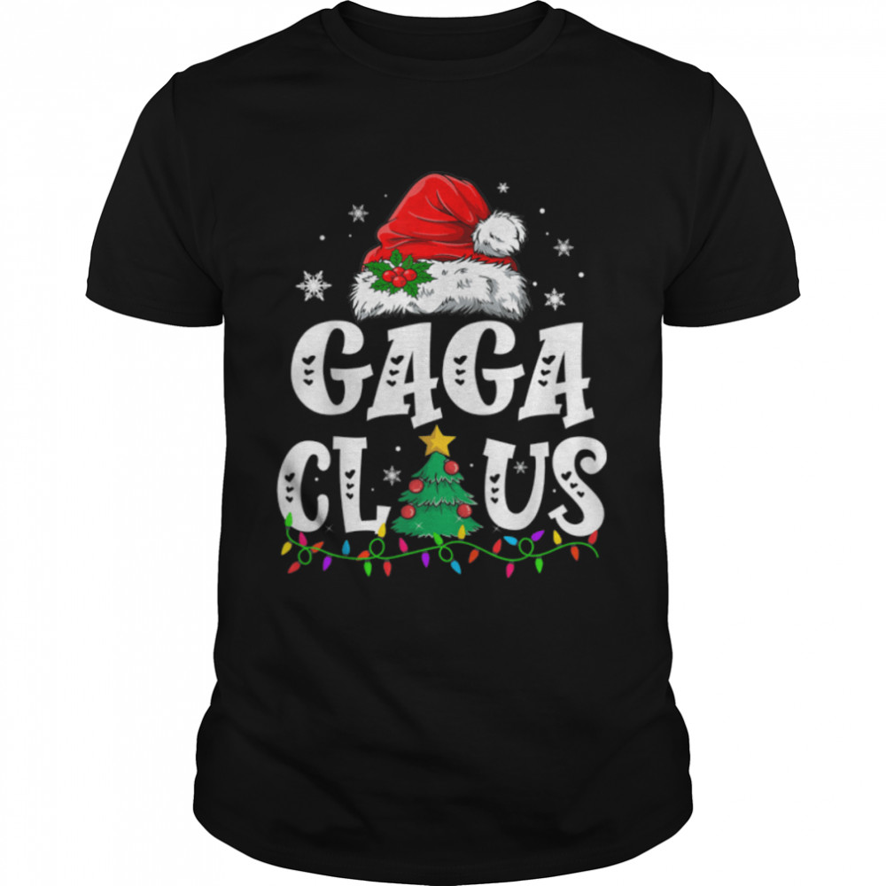 Gaga Claus Matching Family Christmas Pajama Santa Lights T-Shirt B0BK1XHJHH