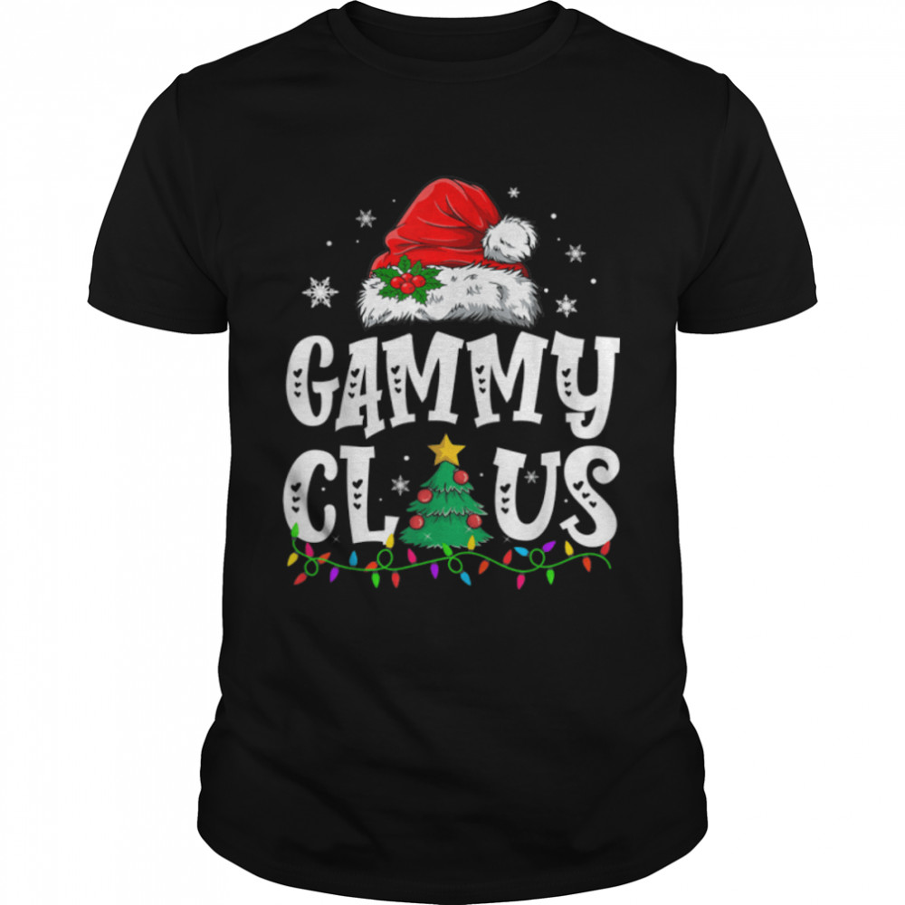 Gammy Claus Matching Family Christmas Pajama Santa Lights T-Shirt B0BK1SWFMX
