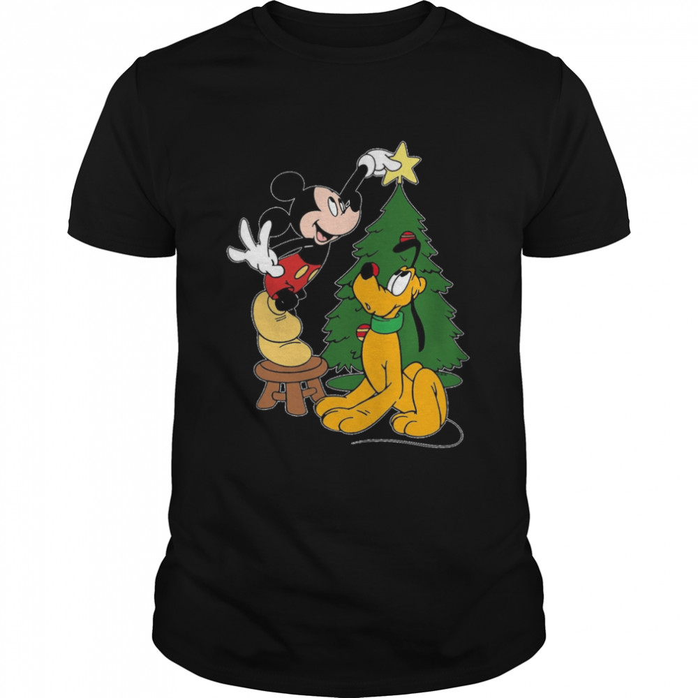 Mickey And Pluto Retro Characters Funny Vibes Snacks Christmas shirt