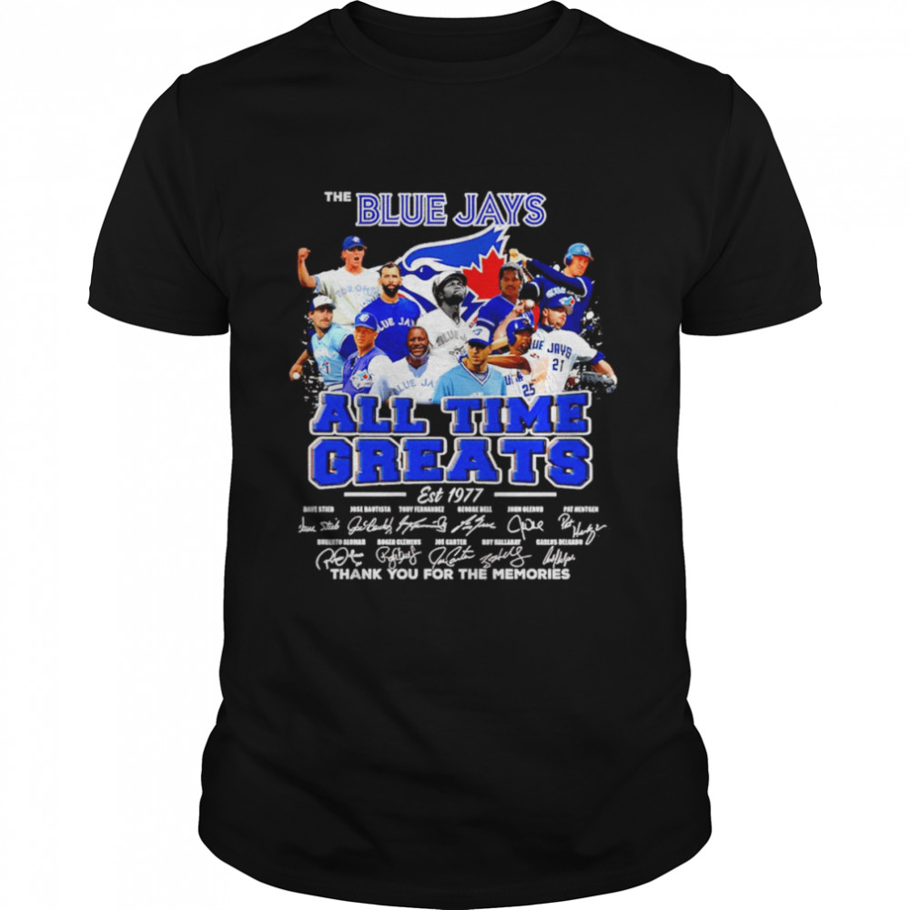 The Toronto Blue Jays all time greats thank you for the memories signatures shirt