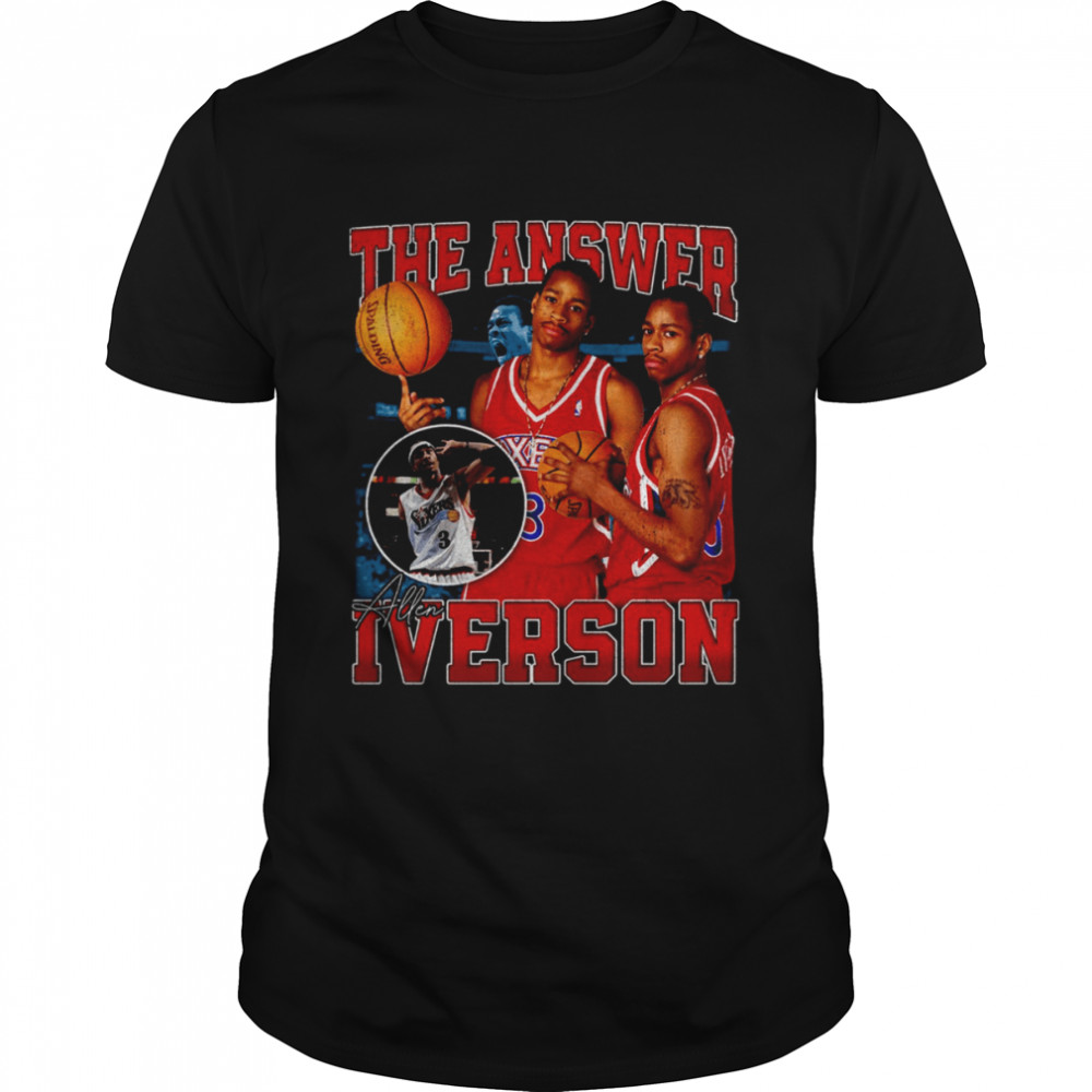 Allen Iverson The Answer Basketball Legend Signature Vintage Retro 80s 90s shirt