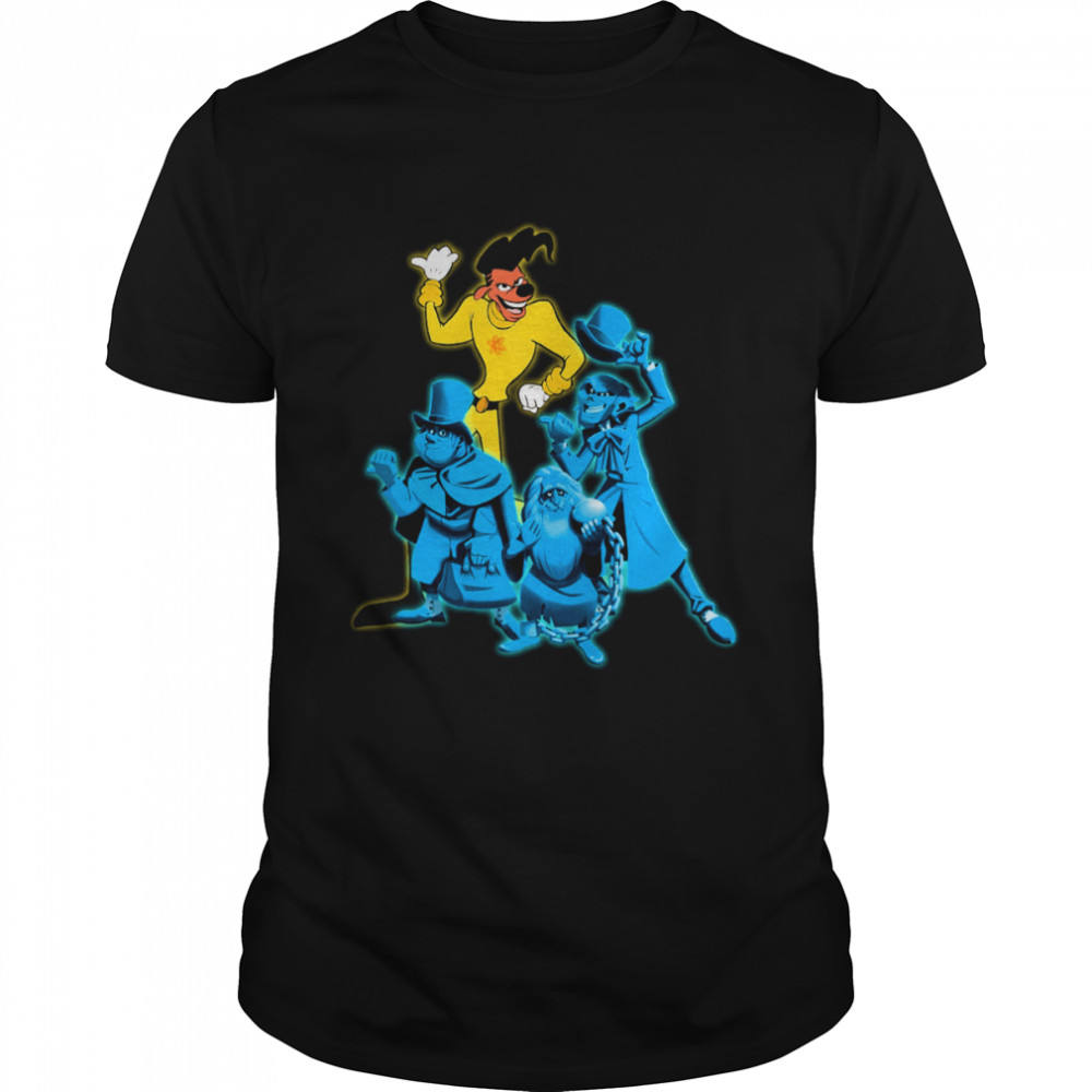 Disney A Goofy Movie Powerline The Haunted Mansion Three Hitchhiking Ghosts shirt