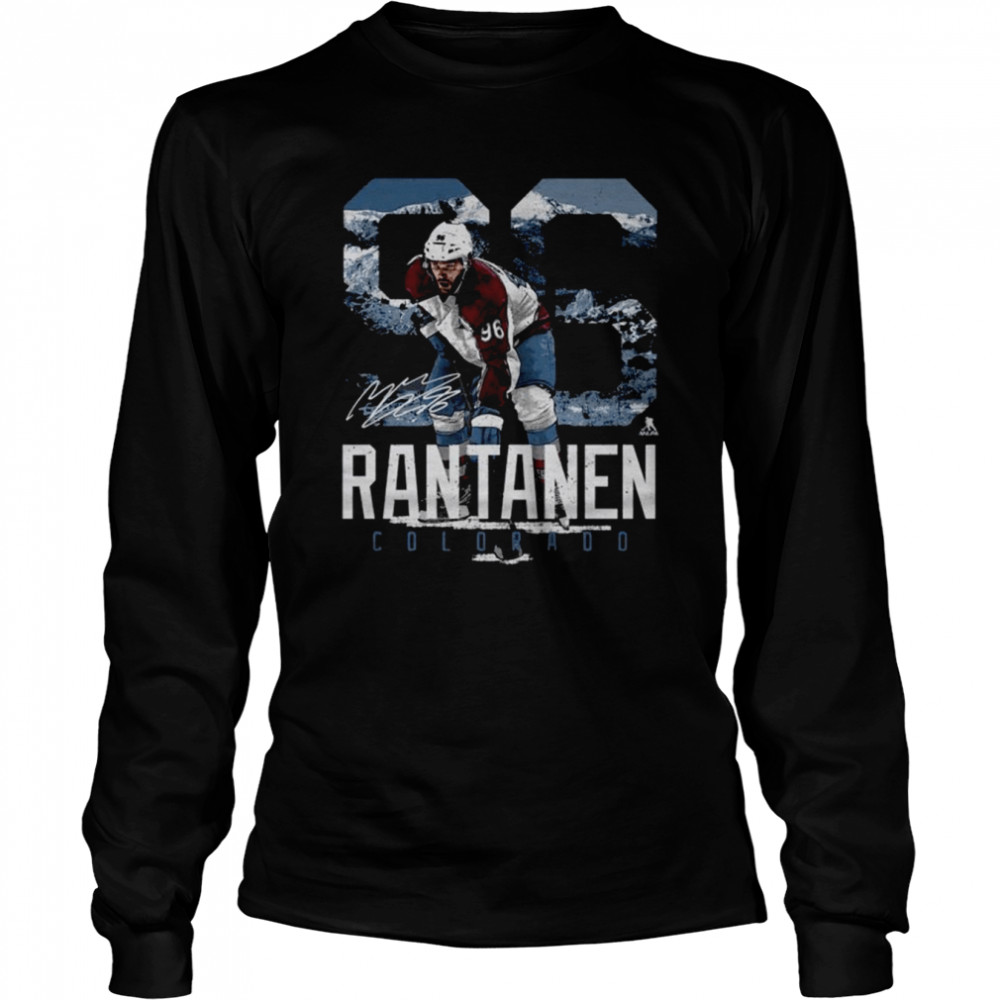 Mikko Rantanen Colorado Avalanche Landmark Signature Long Sleeved T-shirt
