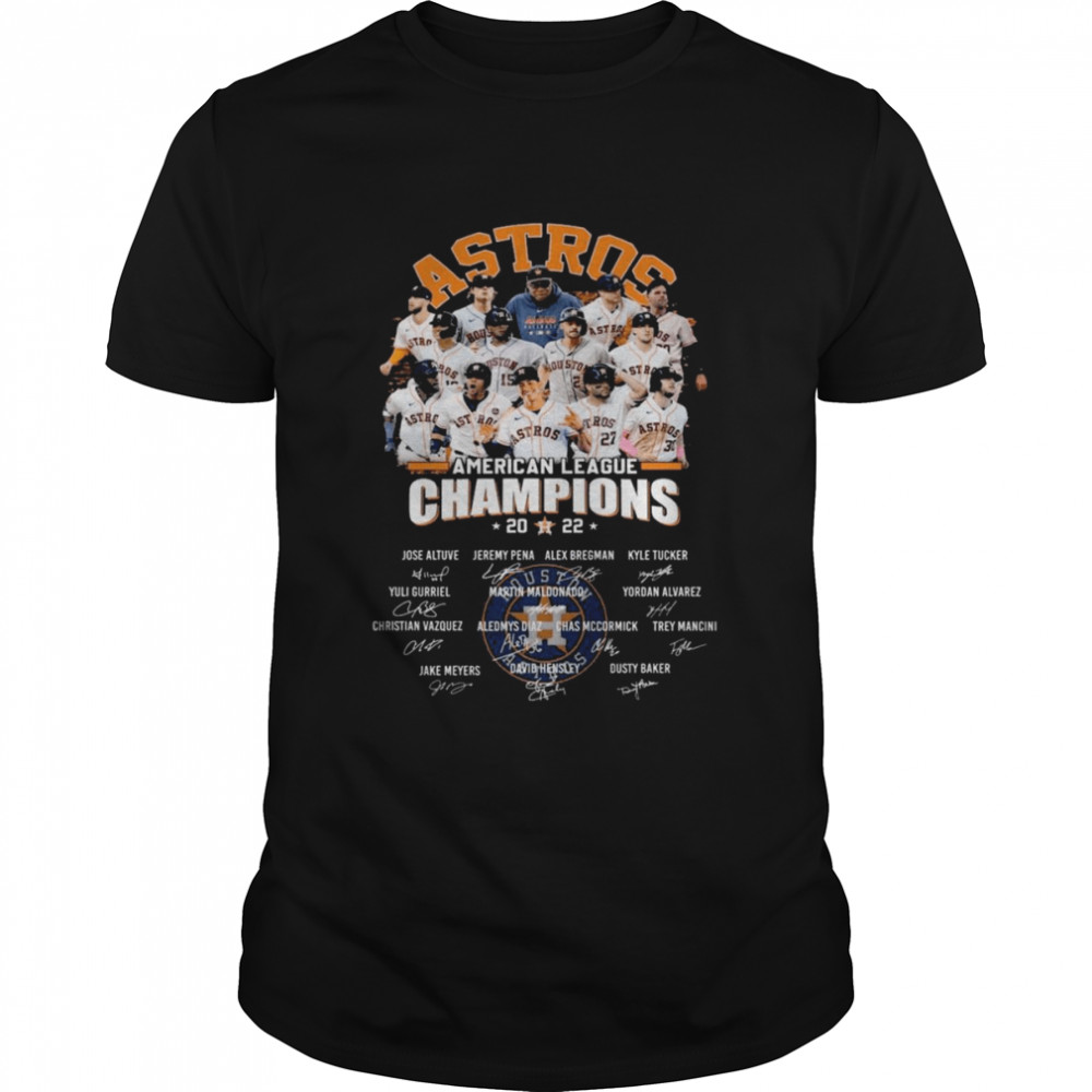 MLB Team Houston Astros American League Champions 2022 Signatures shirt