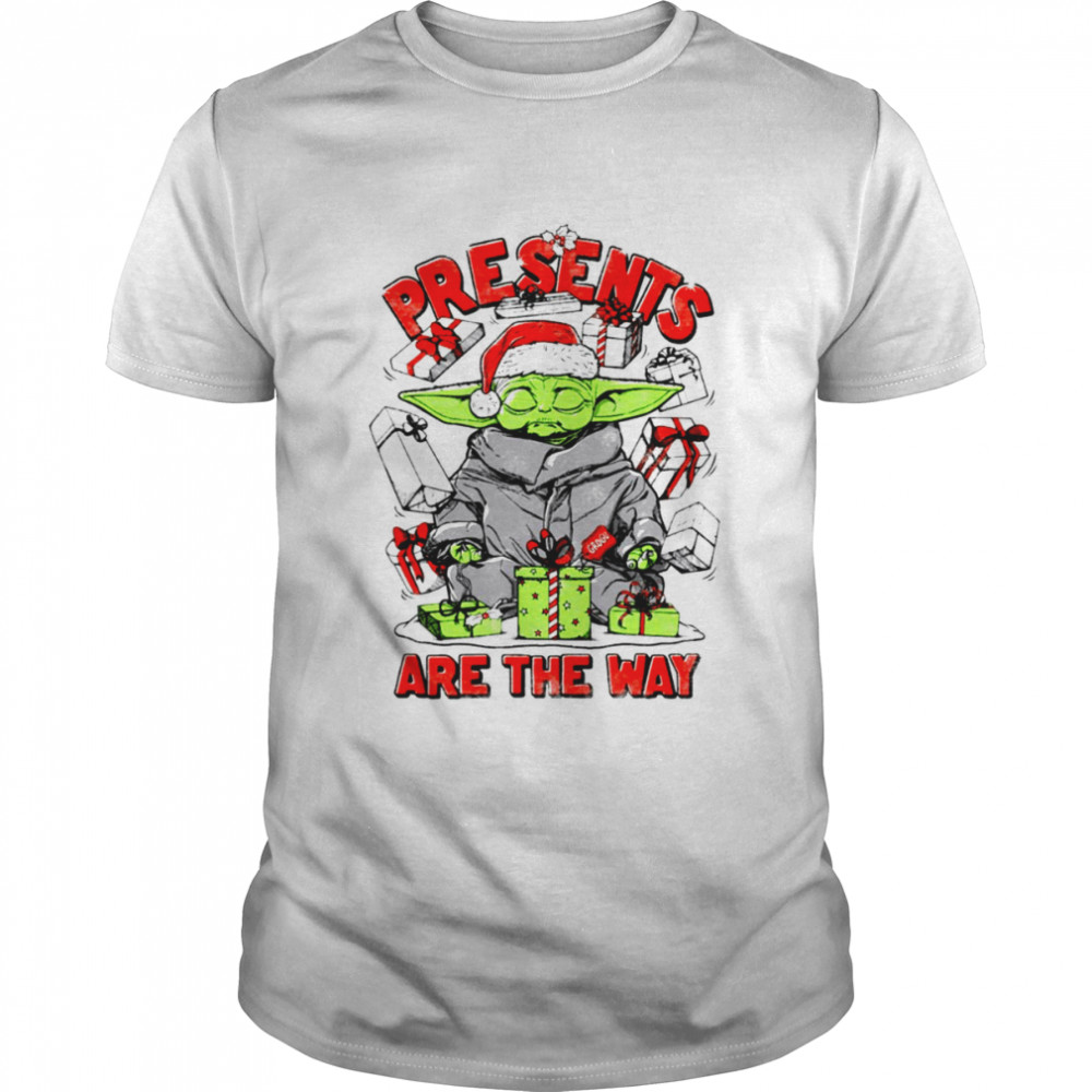 Presentss Ares Thes Ways Stars Warss Thes Mandalorians Christmass Grogus Presentss shirts