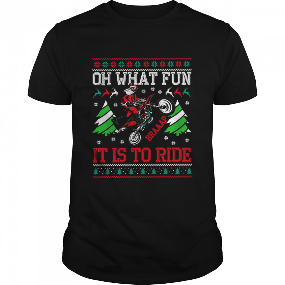 Red Braaap Dirt Bike Ugly Christmas Motocross shirt