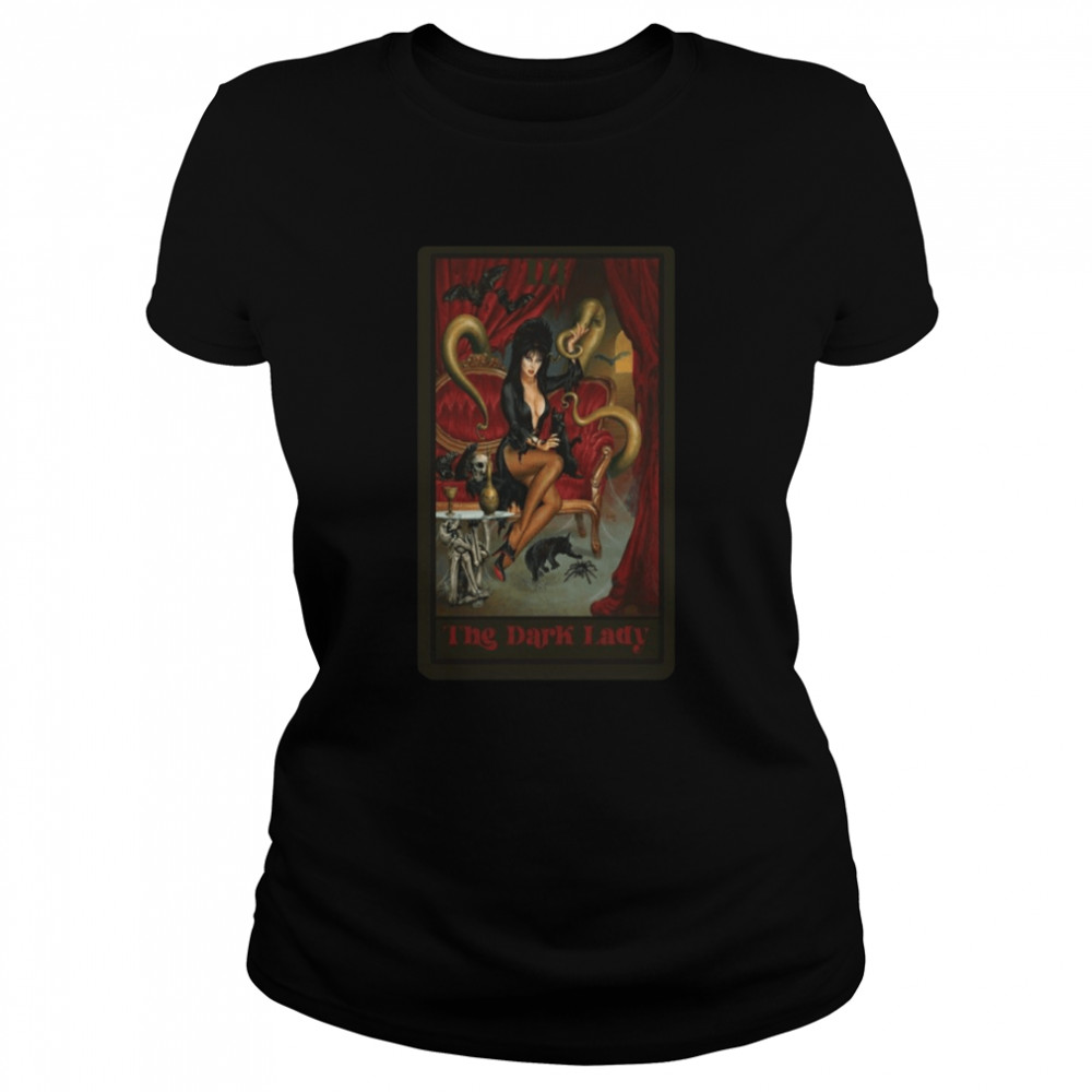 The Dark Lady Elvira Mistress Of The Dark Tarot Card shirt Classic Women's T-shirt