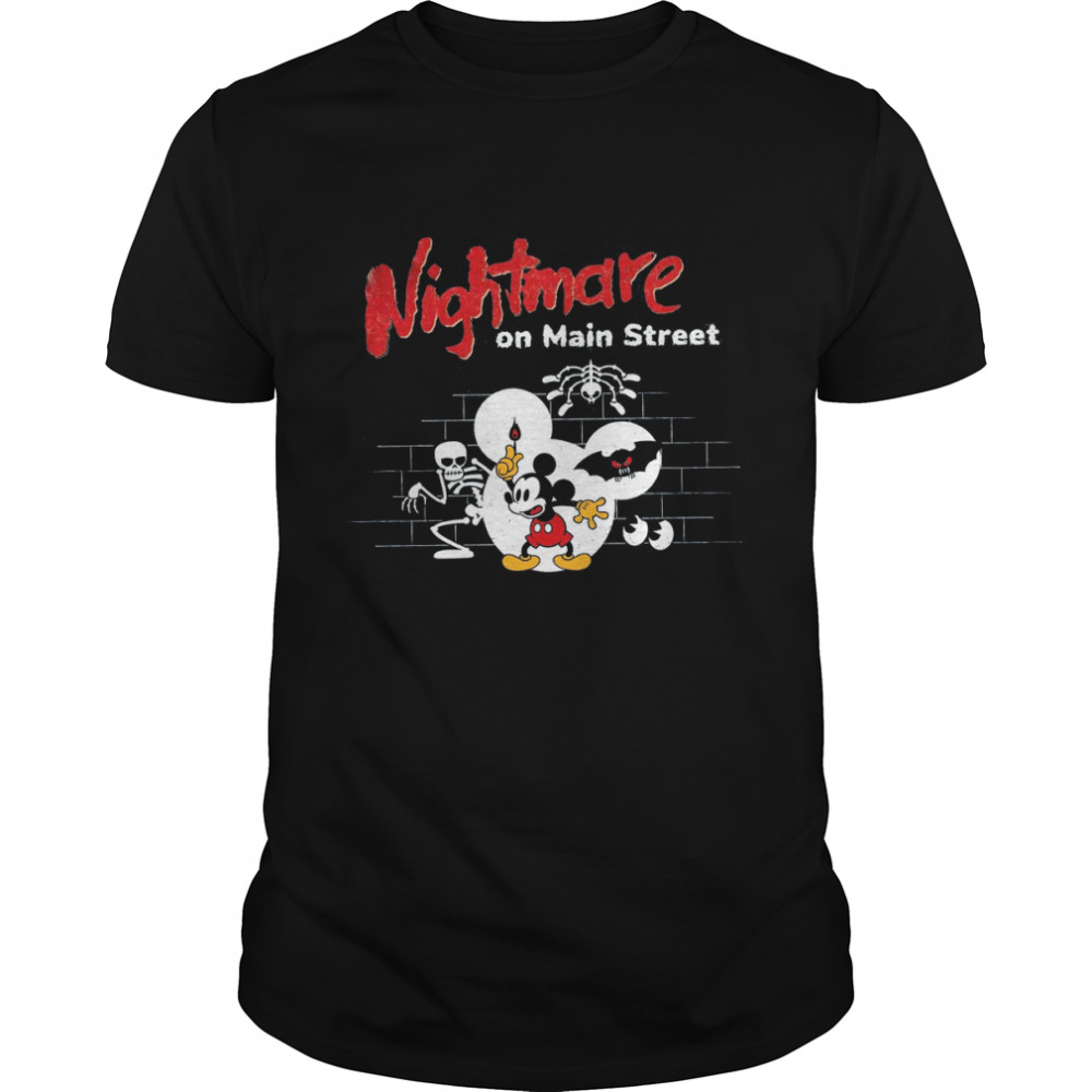 Vintage Disney Halloween Nightmare On Main Street shirt