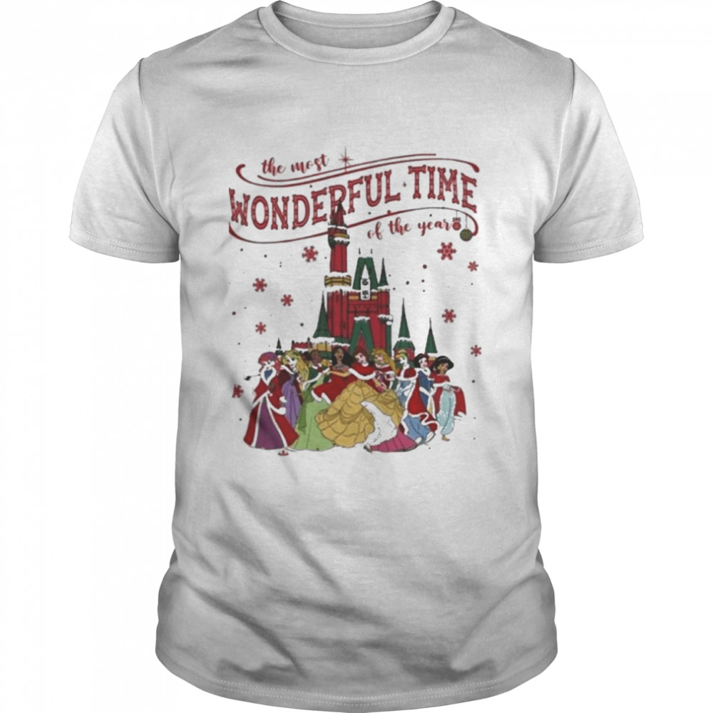 It’s The Most Wonderful Time Of The Years Disney Princess Characters Christmas Shirt