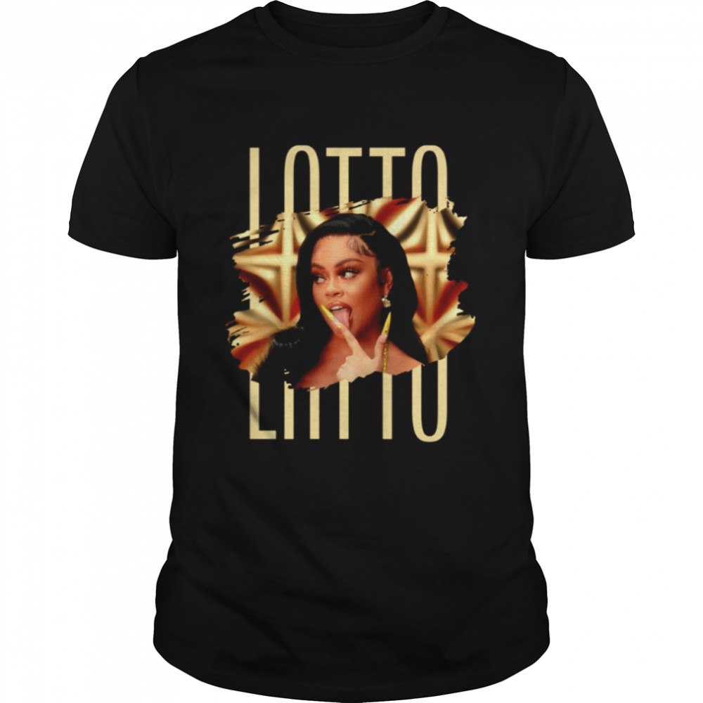 Sexy Latto Photo With Text Gold shirt