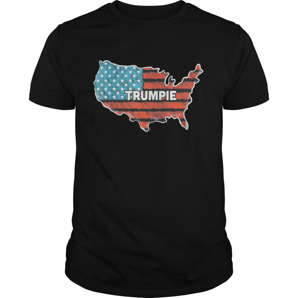 Trumpie Anti Biden Sucks Democrat Distressed American Flag Tee Shirt