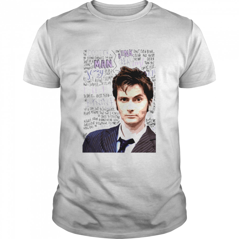 David Tenant Doctor Who Typography shirt