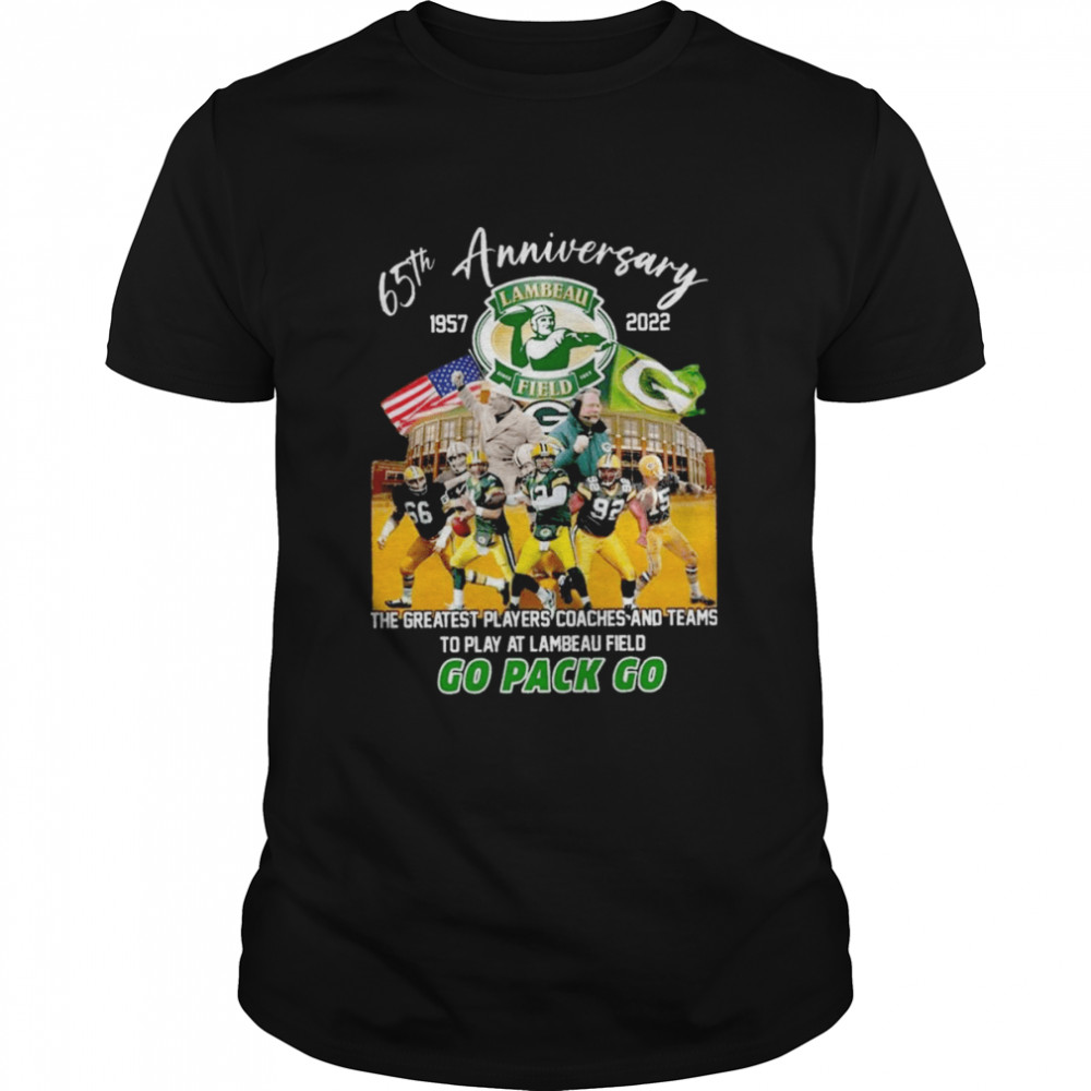 Green Bay Packers 65th anniversary 1957-2022 Lambeau Field Stadium shirt