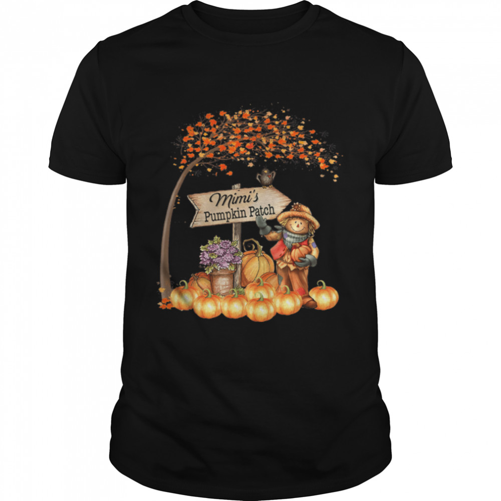 Mimi's Pumpkin Patch Fall Halloween Grandma Family T-Shirt B0BKLCDMFF