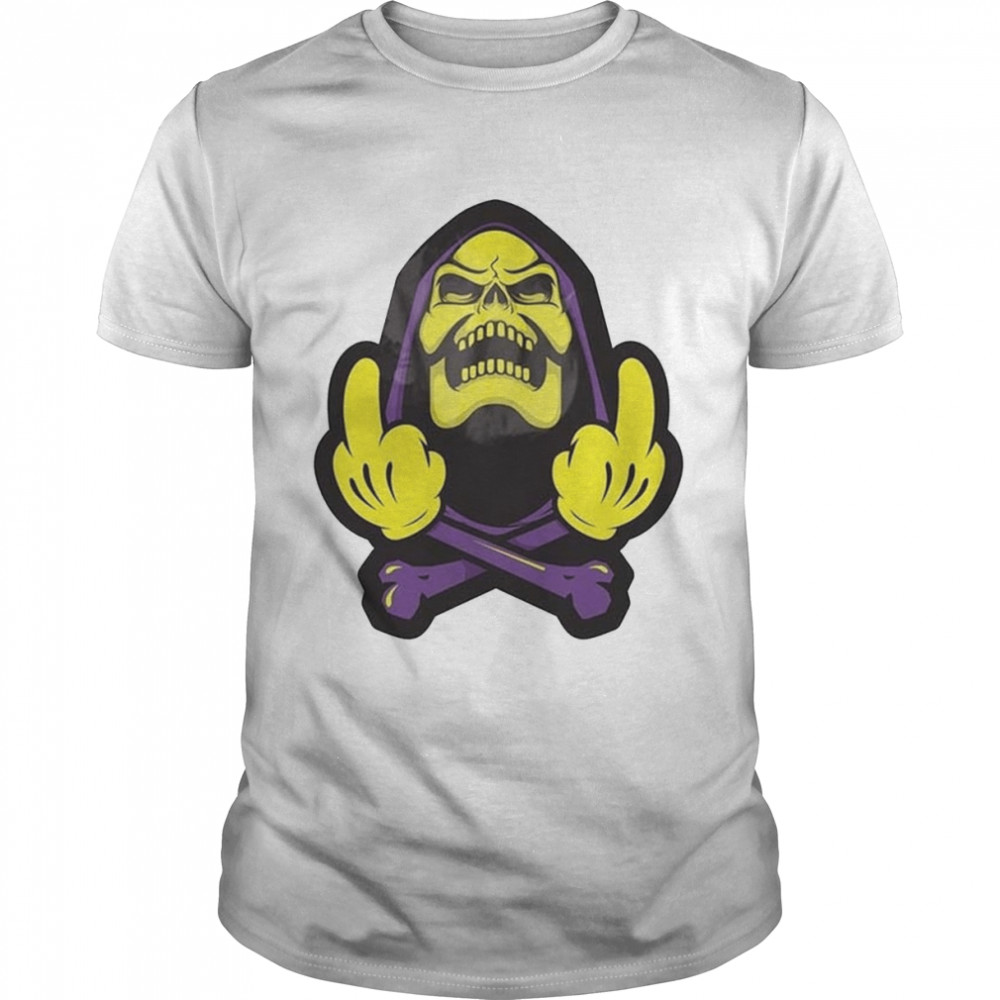 Skeletor Middle Finger T Shirt