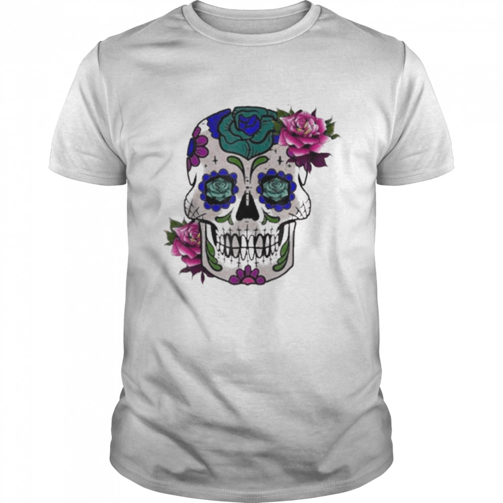 Sugar Skull Day Of The Dead Cool Bone Head Skulls Shirt