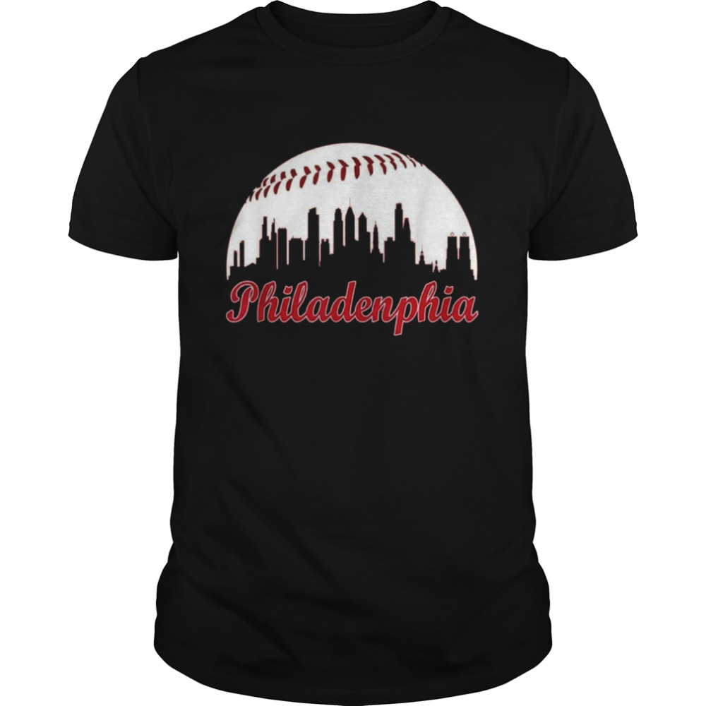 Vintage Philadelphia Baseball Skyline Retro Philly Cityscape Shirt