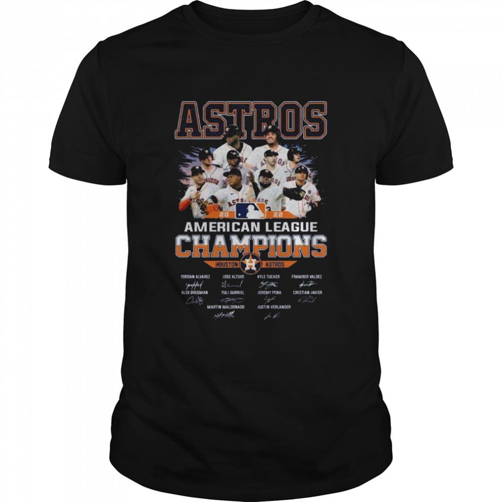 Houston Astros 2022 AL Champions Signatures shirt